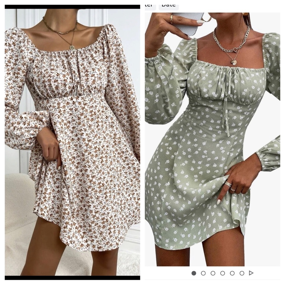 Two long sleeve dresses.